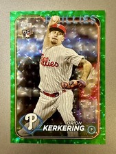 2024 Topps Series 2 Orion Kerkering 454/499 RC Green Crackle Foilboard Ice #520