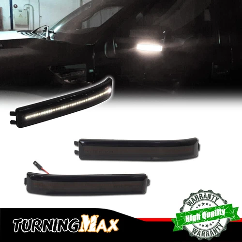 For 2009-14 Ford F-150 White LED Side Mirror Turn Signal Marker Reflector Lights