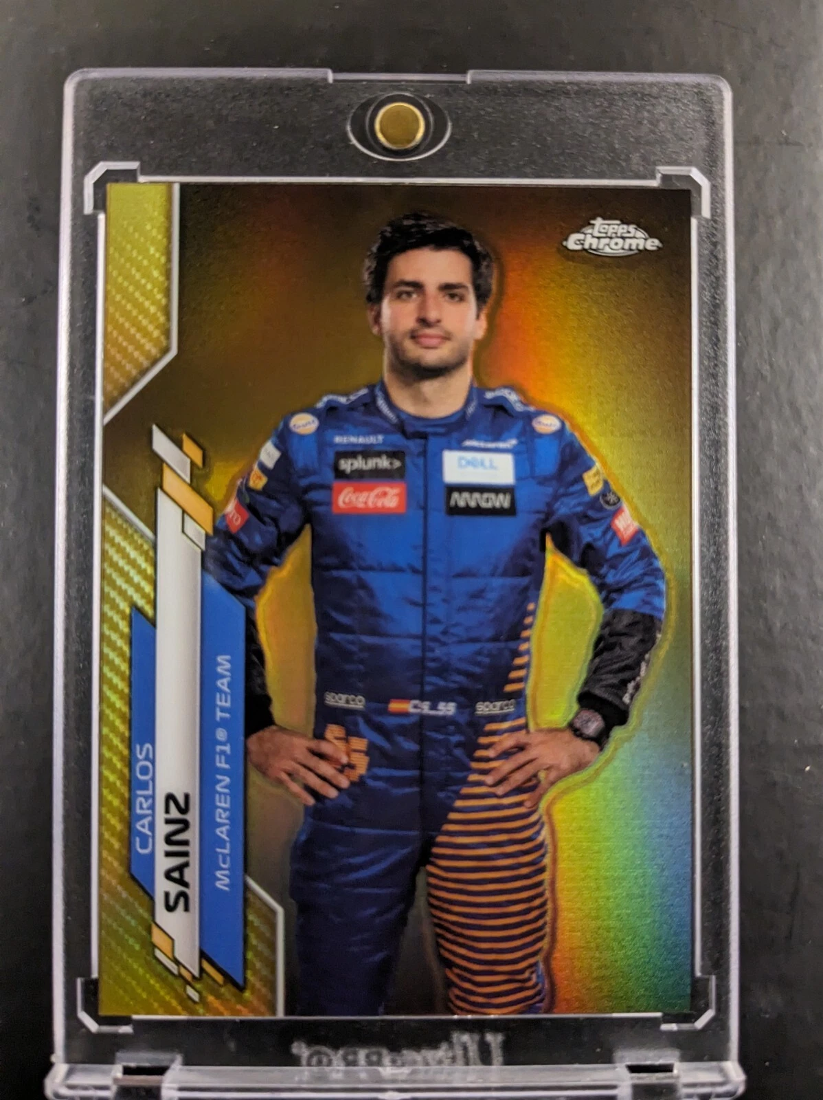 2020 Topps Chrome Formula 1 Carlos Sainz #8 Gold 48/50 Portrait