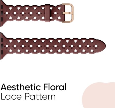 NEW 6 Pack Lace Fashion Apple Watch Band 4 Pack Lace Silicone Band for Apple Watch 38mm/40mm/41mm  main image 4
