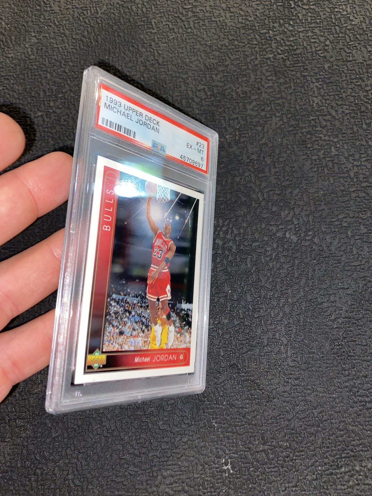 Michael Jordan Card PSA 6 Upper Deck 1993 Vintage Basketball #23 Chicago Bulls view 6