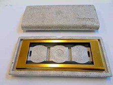 BTICINO LIVING CLASSIC 4716OR PLACCA 3POSTI SCHUKO + SUPPORTO 3 POSTI SCHUKO