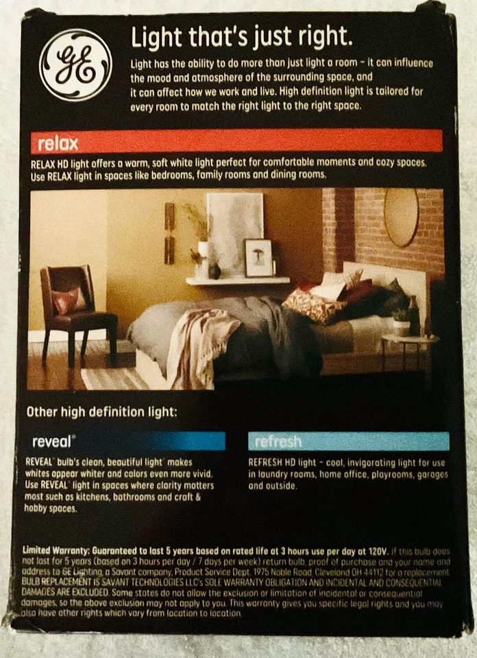 GE Comfortable White HD Llight 65W 950 Lumens LED BR40 - Image 3 of 4