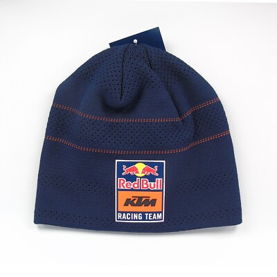Red Bull KTM Motorcycles Racing Team Silicone Patch Logo Winter Knit Beanie  Hat UK
