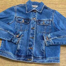 Vintage Bill Blass Blue Denim Jean Jacket Size Small