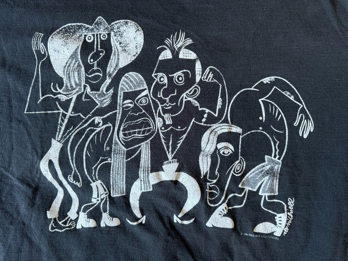 Vintage 1990's Red Hot Chili Peppers Picasso Shirt - Size Vintage 1990's Red Hot Chili Peppers Picasso Shirt - Size