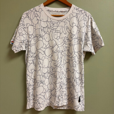 Uniqlo Medicom Toy Bearbrick Unisex Shirt Size L Allover Print Cotton Be@rbrick
