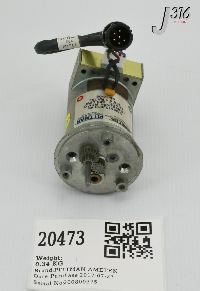 20473 PITTMAN AMETEK GEAR MOTOR, 12VDC, 12-8882-064 GM9413J818-R3
