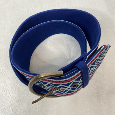 Wyeth x Frida Kahlo Classic Ribbon Belt Blue & Red  display picture 3
