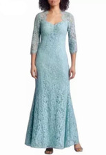 Eliza J Floral Lace Trumpet Sweetheart Neck Dress Sz 8 $278 *1443