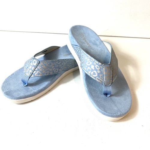 SPENCO Newport Cheetah US 9.5M Orthotic Support Tan Thong Sandals Shoes | eBay