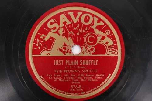 Pete Browns Sextette Just Plain Shuffle, Pushin The Mop Savoy Records 78 RPM - Picture 2 of 9