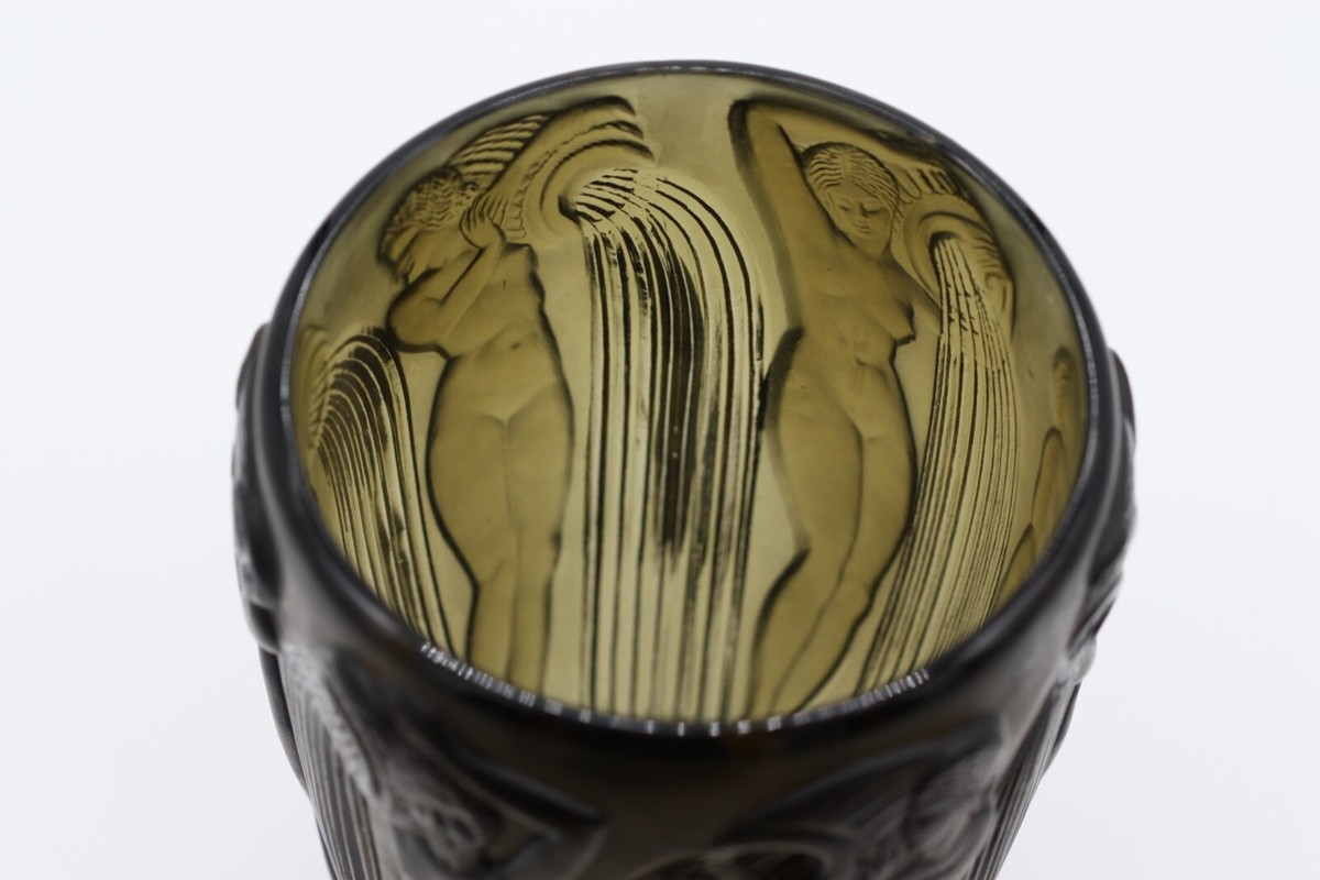 Rene LALIQUE (1860-1945) Grey Glass Vase, circa 1926 | eBay