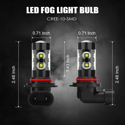 JDM ASTAR 2x 9006 HB4 1600Lm 50W Fog Lights Xenon White 10SMD LED Bulbs - Picture 8 of 8