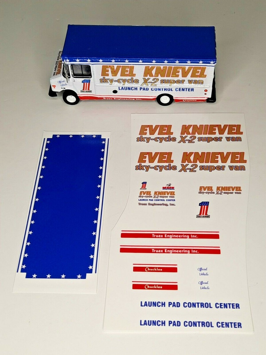 DECALS ONLY*- Evel Knievel Sky-Cycle X-2 Super Van-Greenlight