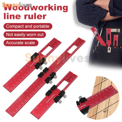 Woodworking Marking Ruler Metal Marking Scriber Ruler Gauge Line Drawing Tools