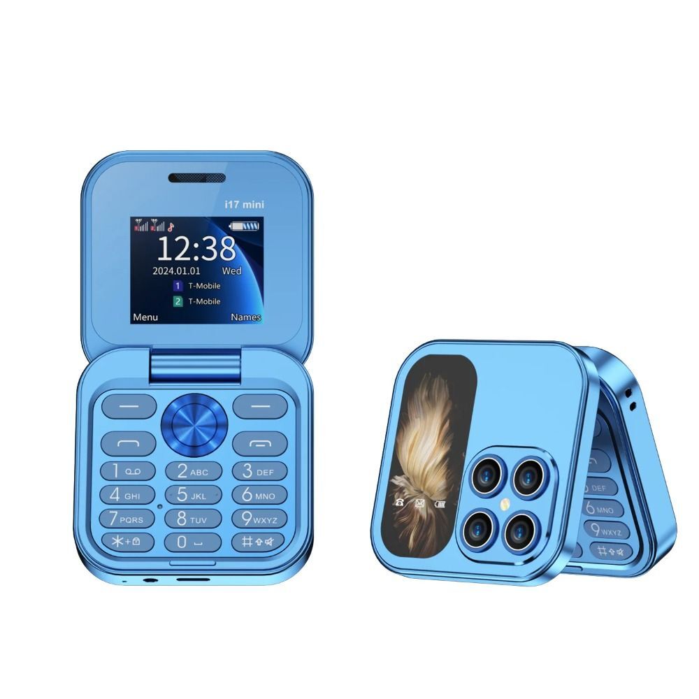 i17 Mini Palm Flip Mobile Phone 2G Dual SIM Standby Speed Di