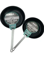 2 Choice Aluminum Non-Stick Fry Pans (1) 12” & (1) 14” for Restaurants Hotels