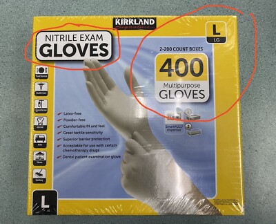 Multi Purpose Kirkland Nitrile Gloves Large Kirkland Signature
