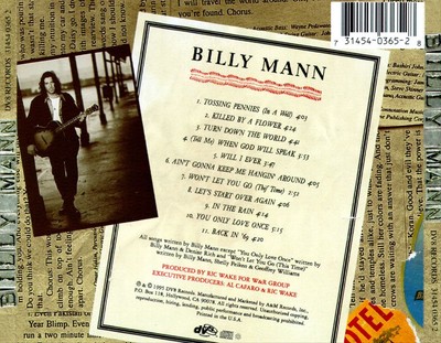 BILLY MANN BILLY MANN NEW CD