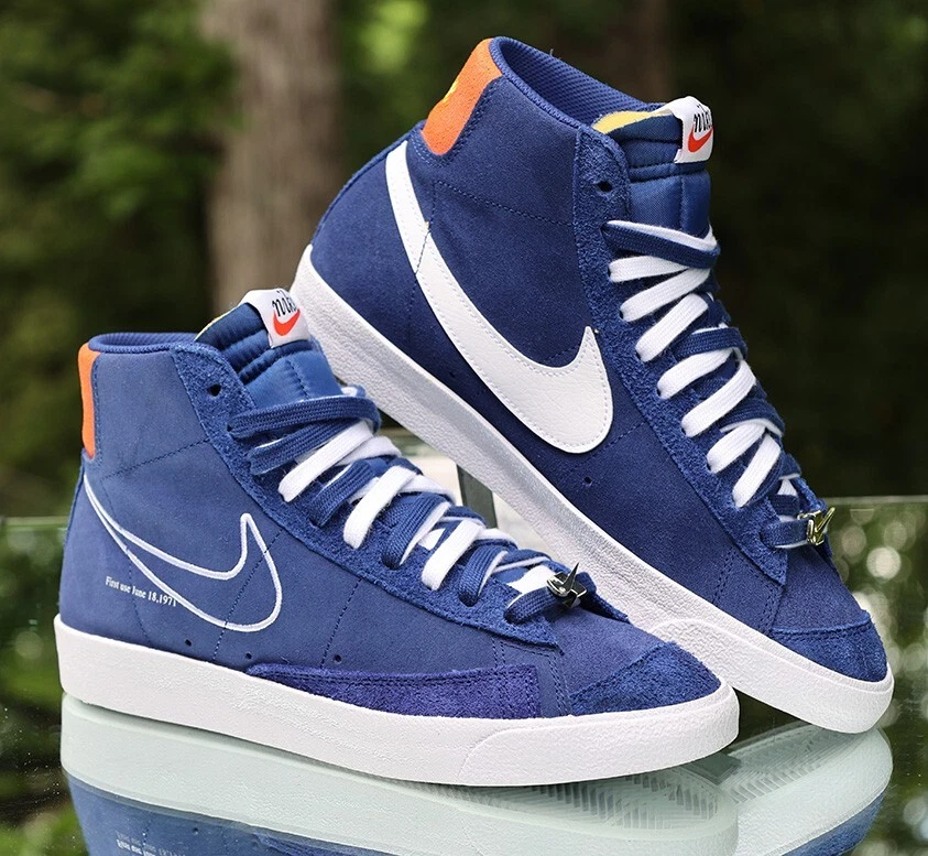 Nike Blazer Mid 77 First Use Deep Royal Blue Mens Size 10 Custom DC3433-400 - Image 3 of 4