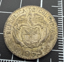 1953 Columbia 20 Centavos Coin - 30% Silver (5.0Grams)