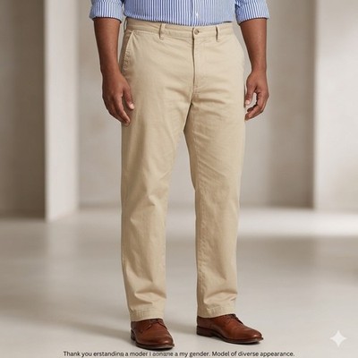 Polo Ralph Lauren Mens 40x32 Tan Khaki Stretch Straight Fit Chino Pants