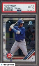 #6 2019 Bowman Chrome #35 Miguel Amaya Chicago Cubs RC Rookie PSA 10 GEM MINT