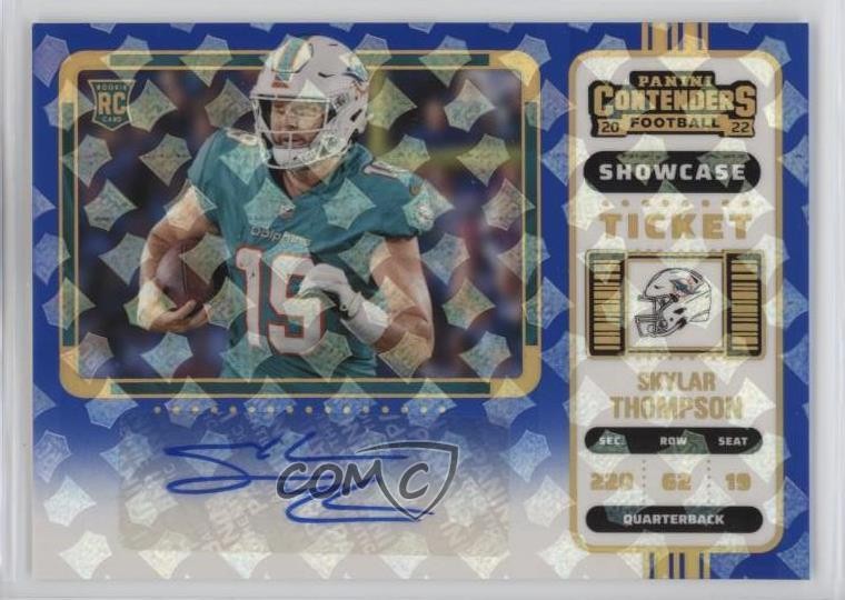2022 Contenders Variation Showcase Ticket Skylar Thompson Rookie Auto RC 00ht