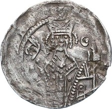 Corvey Abbey Henry III von Homburg Pfennig 1272 - 1306 Silver VF