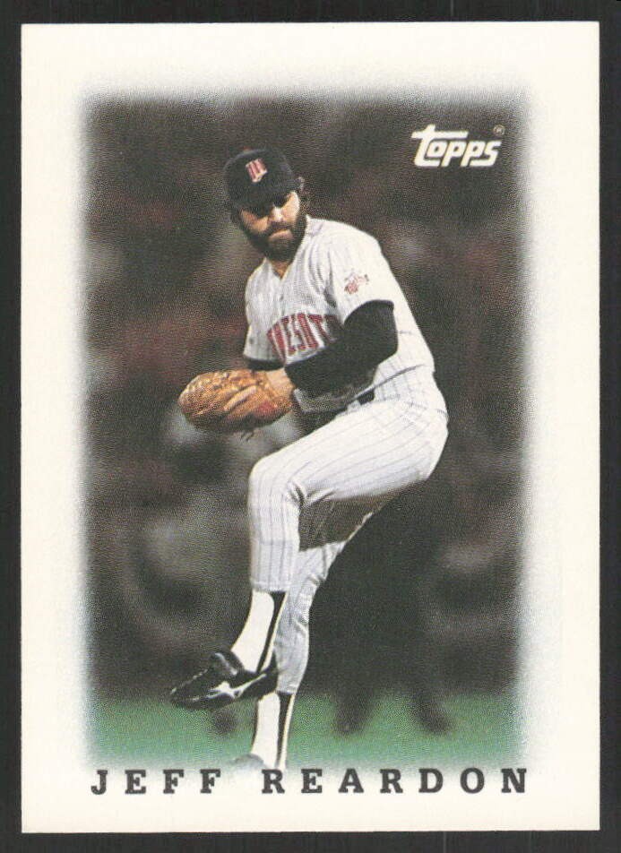 1988 Topps Major League Leaders Minis Jeff Reardon #24 Minnesota Twins
