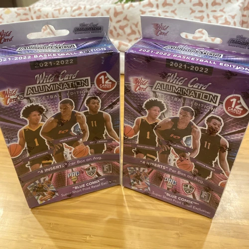 (2) 2021-2022 Wild Card Alumination Basketball Edition Sealed Hanger Box Lot