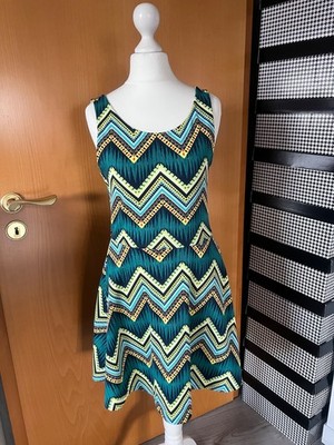 H&M DIVIDED Kleid Sommerkleid zu Jacke Damen Retro Bunt Hippie Gr. 36 S 34 XS