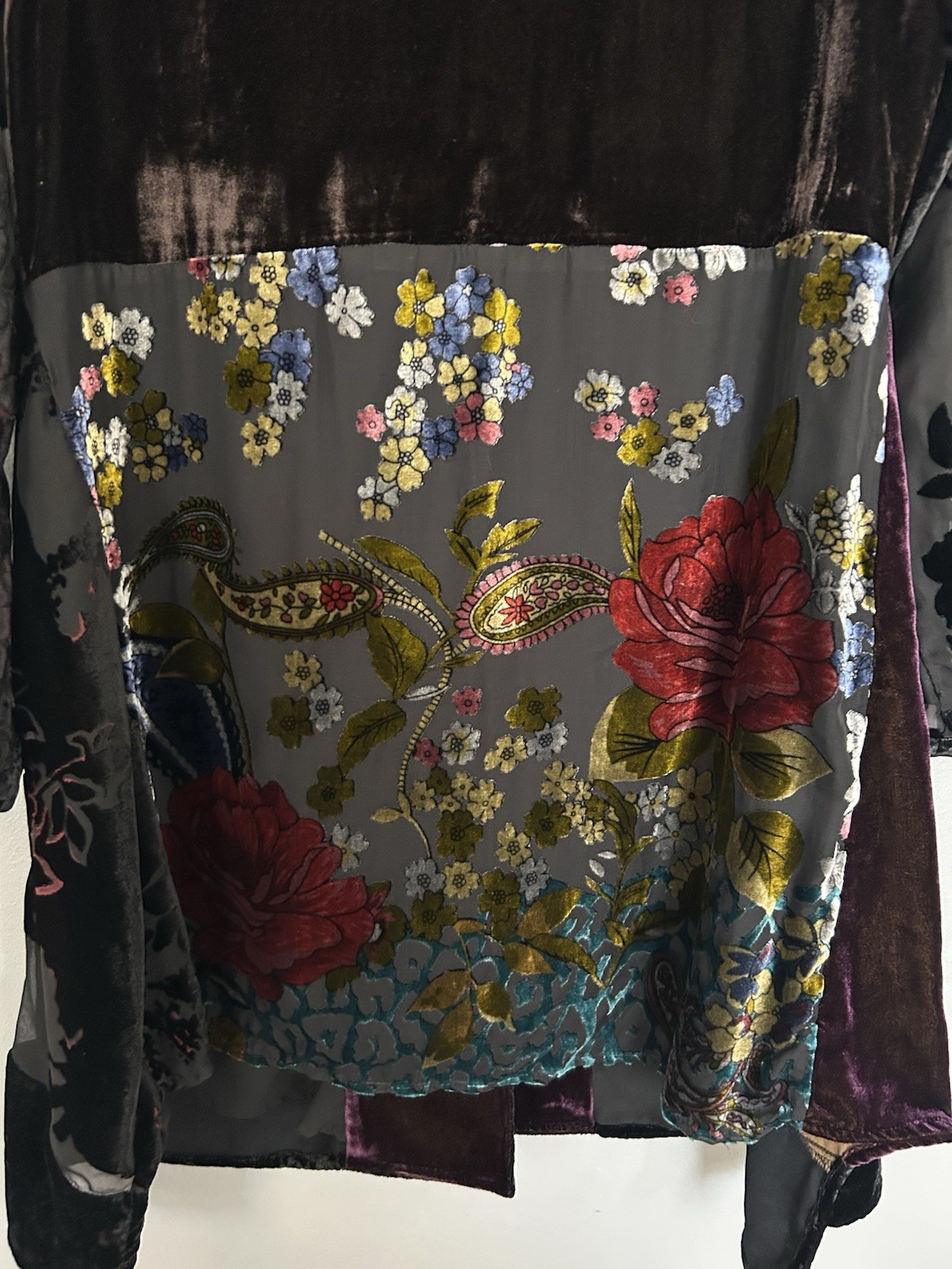 Soft Surroundings Patchwork VelvetBurnout Jacket … - image 9