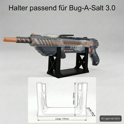 Passend für Bug-A-Salt 3.0 Halter / Ständer Tischaufsteller Regalhalter
