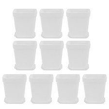 10 Pcs Mini Plastic Flower Pots Small Nursery Containers Planter