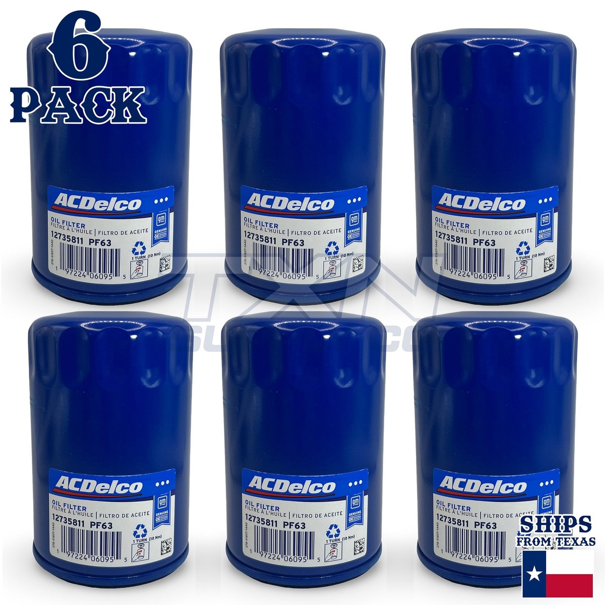 ACDelco PF63 Oil Filter GM Original Equipment 12735811 (6 Pack) | eBay