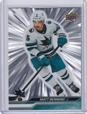 2023-24 Upper Deck Series 1 Outburst #148 Matt Benning - San Jose Sharks