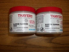 2-Thayers Blemish Clearing Pads for Acne 60 Exfoliating Pads in each Exp 1/2027