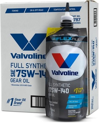 Valvoline Flexfill SAE 75W-140 Full Synthetic Gear Oil 1 QT, Case of 4
