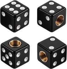 Dice Tire Valve Caps - 4 Pcs Universal Dustproof Tire Valve Stem Covers Dice Tire Valve Caps - 4 Pcs Universal Dustproof Tire Valve Stem Covers