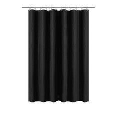 Black PEVA Plastic Shower Curtain Liner with 3 Magnets Lightweight Standard