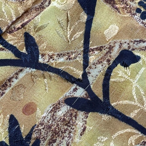 Vintage Simply Basic Kaftan One Size Golden Yellow Black Asian Style Zip Front - Picture 7 of 13