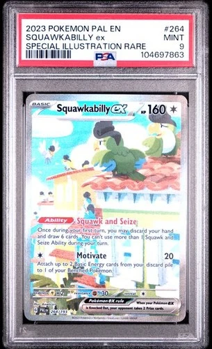 Squawkabilly ex 264/193 - Pokémon Paldea Evolved - PSA 9