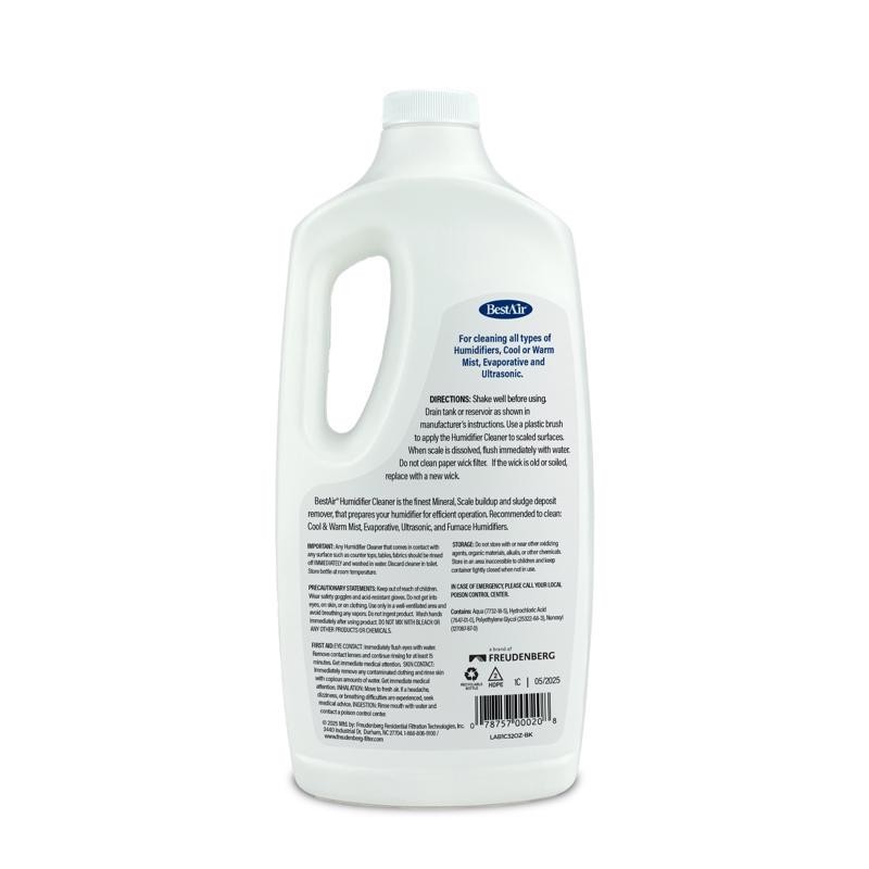 BestAir 32 oz Humidifier Cleaner and Descaler, Vaporizers/Ultrasonic Humidifiers