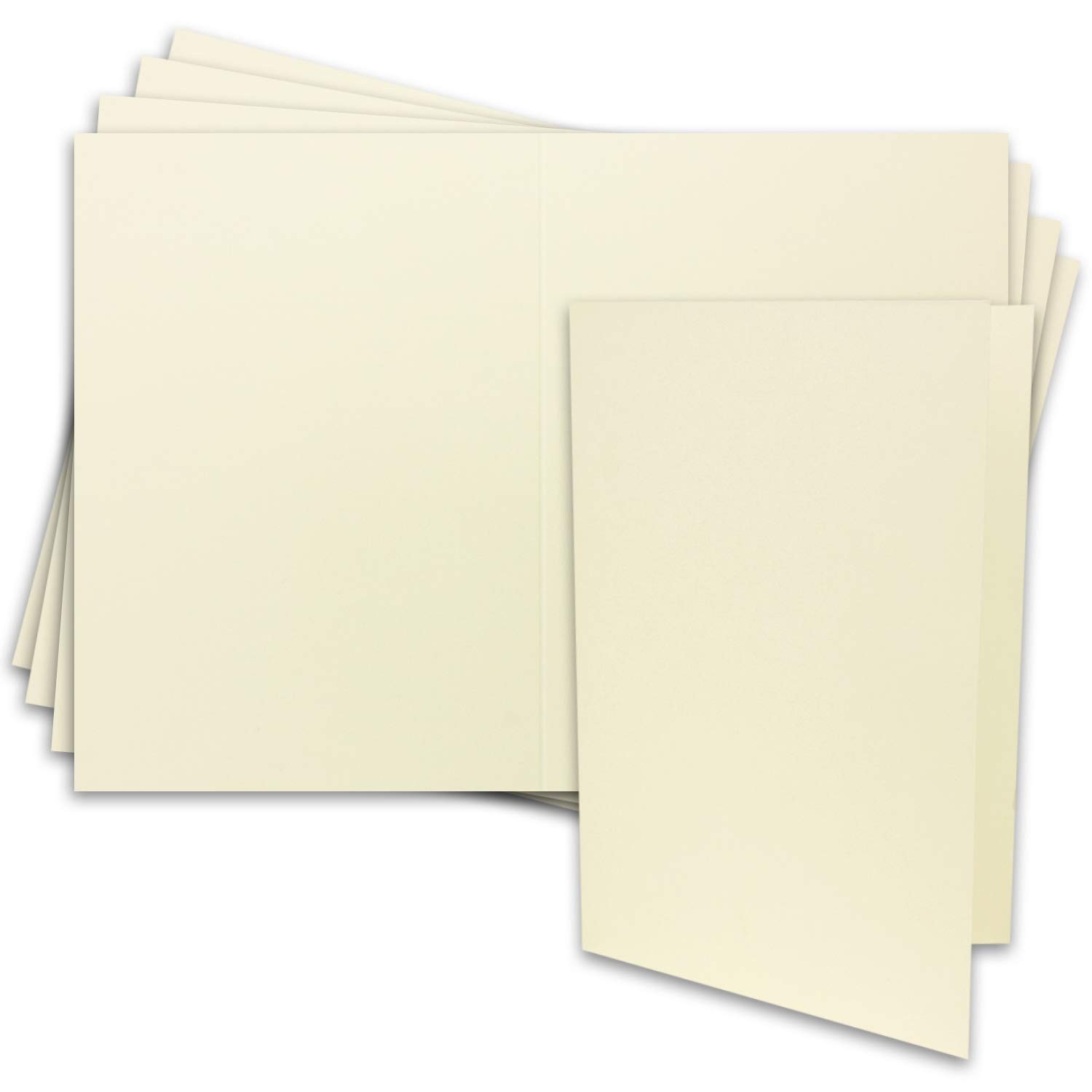 Cartes pliantes A4 pour menu de mariage et grand événement - 10 Cartes crème FarbenFroh