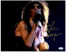 Alice Cooper Signed Autographed 11x14 Photo Live with Doll Baby ACOA