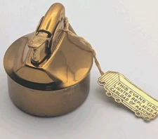 Evans Table Lighter Brass Insert Gold Tone 1.5" Base Fluid  New Old Stock Tag 