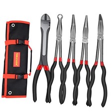 5Pcs Extra Long Needle Nose Pliers Set" Long Reach 5pcs (11 inches) 1