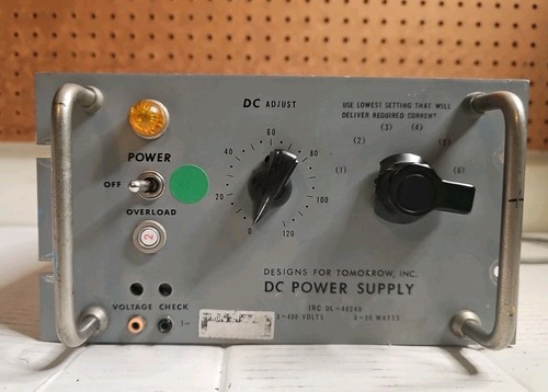 Designs for Tomorrow IRC DL-40249 High Voltage DC Power Supply 3-400V 50W TESTED